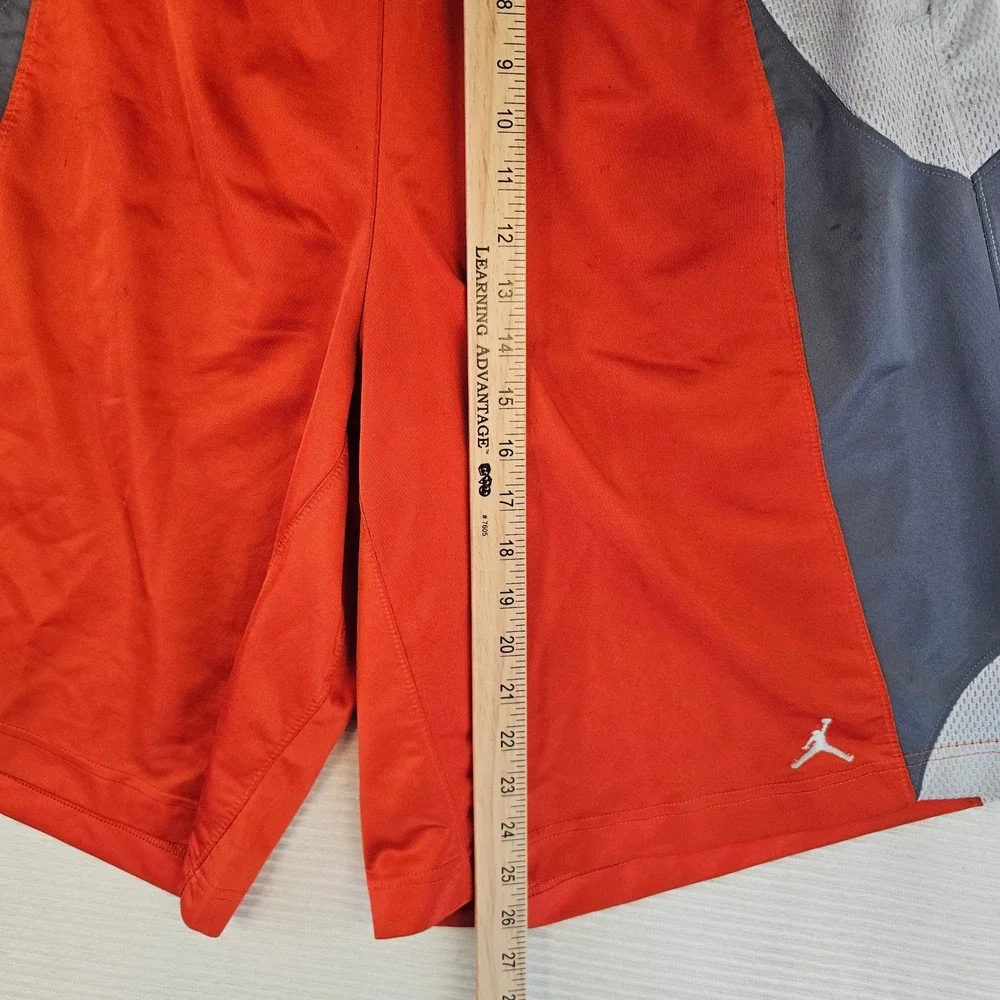 Jordan Brand Basketball Shorts Mens XXL Red Grey White Colorblock Jumpman Mesh